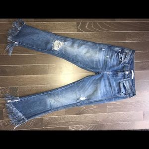 Zara Trafulic Denim Skinny Jeans w/ Fray